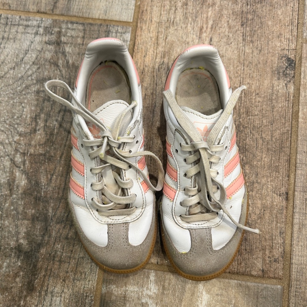 Adidas Samba White and Pink Trainers Tennis Shoes - Picture 3 of 8